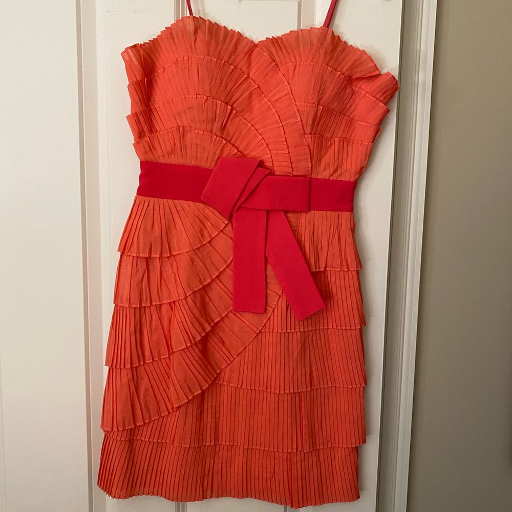 Orange mini dress